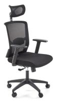 Kancel�rske kreslo MASON, po�ah: l�tka �ierna/sie�ovina �ierna/plast - ilustra�n� obr�zok