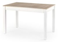 Stôl MAURYCY, plát: laminovaná MDF + ABS hrany-dub sonoma/podnož: laminovaná MDF-biela - ilustračný obrázok Stôl MAURYCY, plát: laminovaná MDF + ABS hrany-dub sonoma/podnož: laminovaná MDF-biela - ilustračný obrázok