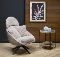 Kreslo MERRY 2, po�ah: l�tka cappuccino/kov s povrchovou �pravou - �ierna - ilustra�n� obr�zok
