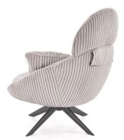 Kreslo MERRY 2, po�ah: l�tka cappuccino/kov s povrchovou �pravou - �ierna - ilustra�n� obr�zok
