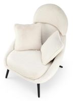 Kreslo MERRY, po�ah: l�tka kr�mov�/kov s povrchovou �pravou - �ierna - ilustra�n� obr�zok