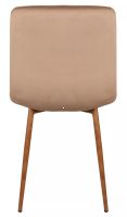 Stolička MILA D VELVET, poťah: látka BLUVEL 28 bežová/kov - dub - ilustračný obrázok Stolička MILA D VELVET, poťah: látka BLUVEL 28 bežová/kov - dub - ilustračný obrázok