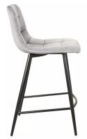 Barová stolička MILA H-2 VELVET, poťah: látka BLUVEL 14 sivá/kov - čierna mat. - ilustračný obrázok Barová stolička MILA H-2 VELVET, poťah: látka BLUVEL 14 sivá/kov - čierna mat. - ilustračný obrázok