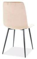 Stolička MILA VELVET, poťah: látka BLUVEL 28 béžová/kov - čierna mat. - ilustračný obrázok Stolička MILA VELVET, poťah: látka BLUVEL 28 béžová/kov - čierna mat. - ilustračný obrázok