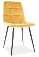 Stolika MILA VELVET, poah: ltka BLUVEL 68 curry/kov - ierna mat. - ilustran obrzok