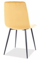 Stolika MILA VELVET, poah: ltka BLUVEL 68 curry/kov - ierna mat. - ilustran obrzok