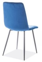 Stolička MILA VELVET, poťah: látka BLUVEL 85 granátová/kov - čierna mat. - ilustračný obrázok Stolička MILA VELVET, poťah: látka BLUVEL 85 granátová/kov - čierna mat. - ilustračný obrázok