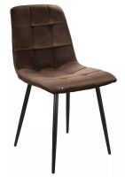 Stolička MILA VELVET, poťah: látka BLUVEL 48 hnedá/kov - čierna mat. - ilustračný obrázok Stolička MILA VELVET, poťah: látka BLUVEL 48 hnedá/kov - čierna mat. - ilustračný obrázok