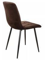 Stolička MILA VELVET, poťah: látka BLUVEL 48 hnedá/kov - čierna mat. - ilustračný obrázok Stolička MILA VELVET, poťah: látka BLUVEL 48 hnedá/kov - čierna mat. - ilustračný obrázok