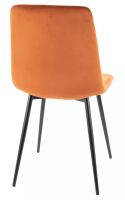 Stolička MILA VELVET, poťah: látka BLUVEL 4215 škoricová/kov - čierna mat. - ilustračný obrázok Stolička MILA VELVET, poťah: látka BLUVEL 4215 škoricová/kov - čierna mat. - ilustračný obrázok