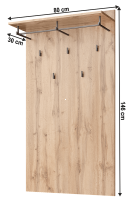 farba: dub wotan, veiakov panel MORATIZ 80, rozmery - ilustran obrzok