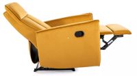 Relaxa�n� kreslo NIKOS VELVET, po�ah: l�tka BLUVEL 68 curry, rozkladanie - ilustra�n� obr�zok