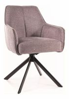 Kreslo NOTTI BREGO, poťah: látka BREGO 07 svetlá sivá/kov: čierna mat. - ilustračný obrázok Kreslo NOTTI BREGO, poťah: látka BREGO 07 svetlá sivá/kov: čierna mat. - ilustračný obrázok