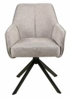 Kreslo NOTTI BREGO, poťah: látka BREGO 07 svetlá sivá/kov: čierna mat. - ilustračný obrázok Kreslo NOTTI BREGO, poťah: látka BREGO 07 svetlá sivá/kov: čierna mat. - ilustračný obrázok