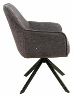 Kreslo NOTTI BREGO, poťah: látka BREGO 18 tmavá sivá/kov: čierna mat. - ilustračný obrázok Kreslo NOTTI BREGO, poťah: látka BREGO 18 tmavá sivá/kov: čierna mat. - ilustračný obrázok