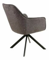 Kreslo NOTTI BREGO, poťah: látka BREGO 18 tmavá sivá/kov: čierna mat. - ilustračný obrázok Kreslo NOTTI BREGO, poťah: látka BREGO 18 tmavá sivá/kov: čierna mat. - ilustračný obrázok