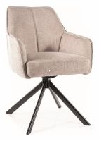 Kreslo NOTTI BREGO, poah: ltka BREGO 31 svetl bov/kov: ierna mat. - ilustran obrzok