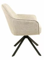 Kreslo NOTTI BREGO, poah: ltka BREGO 31 svetl bov/kov: ierna mat. - ilustran obrzok