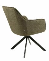 Kreslo NOTTI BREGO, poah: ltka BREGO 77 olivov/kov: ierna mat. - ilustran obrzok