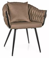 Stolika NUVO VELVET, poah: ltka BLUVEL 40 tmav bov/kov: ierna mat. - ilustran obrzok