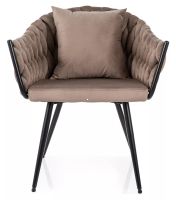 Stolika NUVO VELVET, poah: ltka BLUVEL 40 tmav bov/kov: ierna mat. - ilustran obrzok