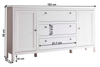 farba: biela, komoda OLJE 2D3S, rozmery - ilustran obrzok
