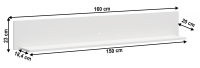 farba: biela, polica OLJE 160, rozmery - ilustran obrzok