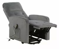 Relaxačné kreslo OTUS II VELVET, poťah: látka BLUVEL 14 sivá, rozkladanie - ilustračný obrázok Relaxačné kreslo OTUS II VELVET, poťah: látka BLUVEL 14 sivá, rozkladanie - ilustračný obrázok