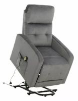 Relaxačné kreslo OTUS II VELVET, poťah: látka BLUVEL 14 sivá - ilustračný obrázok Relaxačné kreslo OTUS II VELVET, poťah: látka BLUVEL 14 sivá - ilustračný obrázok