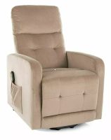 Relaxa�n� kreslo OTUS II VELVET, po�ah: l�tka BLUVEL 28 b�ov� - ilustra�n� obr�zok