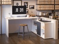 PC stolk DALTON 2 NEW, farba: biela/grafit