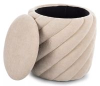 Taburetka PELARO, poťah: látka béžová TAP 255, úložný priestor - ilustračný obrázok Taburetka PELARO, poťah: látka béžová TAP 255, úložný priestor - ilustračný obrázok