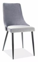 Stolička PIANO B VELVET, poťah: látka BLUVEL 14 sivá/kov - čierna mat. - ilustračný obrázok Stolička PIANO B VELVET, poťah: látka BLUVEL 14 sivá/kov - čierna mat. - ilustračný obrázok