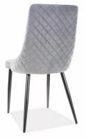 Stolička PIANO B VELVET, poťah: látka BLUVEL 14 sivá/kov - čierna mat. - ilustračný obrázok Stolička PIANO B VELVET, poťah: látka BLUVEL 14 sivá/kov - čierna mat. - ilustračný obrázok