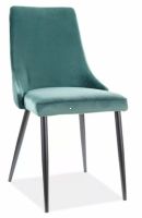 Stolička PIANO B VELVET, poťah: látka BLUVEL 78 tmavá zelená/kov - čierna mat. - ilustračný obrázok Stolička PIANO B VELVET, poťah: látka BLUVEL 78 tmavá zelená/kov - čierna mat. - ilustračný obrázok