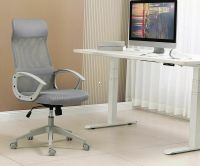 Kancel�rska stoli�ka Q-026, po�ah: l�tka membr�nov� siv�/sie�ovina siv�/ekoko�a siv�-ilustra�n� obr�zok