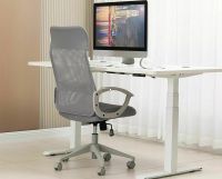 Kancel�rska stoli�ka Q-026, po�ah: l�tka membr�nov� siv�/sie�ovina siv�/ekoko�a siv�-ilustra�n� obr�zok