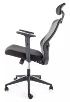 Kancel�rske kreslo Q-050, po�ah: l�tka membr�nov� �ierna/sie�ovina �ierna/podno�ka: �ierna - ilustra�n� obr�zok