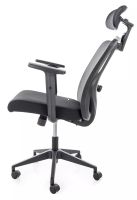 Kancel�rske kreslo Q-080, po�ah: l�tka membr�nov� �ierna/sie�ovina �ierna/podno�ka: �ierna - ilustra�n� obr�zok