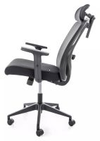 Kancel�rske kreslo Q-080, po�ah: l�tka membr�nov� �ierna/sie�ovina �ierna/podno�ka: �ierna - ilustra�n� obr�zok