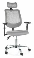 Kancel�rske kreslo Q-118R, po�ah: l�tka membr�nov� siv�/sie�ovina siv�/podno�ka: kov - ilustra�n� obr�zok