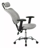 Kancel�rske kreslo Q-118R, po�ah: l�tka membr�nov� siv�/sie�ovina siv�/podno�ka: kov - ilustra�n� obr�zok