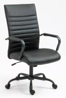 Kancel�rska stoli�ka Q-306, po�ah: ekoko�a �ierna-ilustra�n� obr�zok