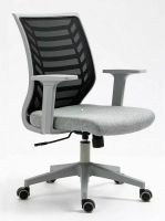 Kancelárska stolička Q-320, poťah: látka sivá/sieťovina čierna-ilustračný obrázok Kancelárska stolička Q-320, poťah: látka sivá/sieťovina čierna-ilustračný obrázok