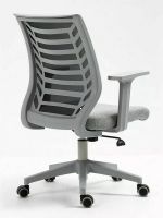 Kancelárska stolička Q-320, poťah: látka sivá/sieťovina čierna-ilustračný obrázok Kancelárska stolička Q-320, poťah: látka sivá/sieťovina čierna-ilustračný obrázok