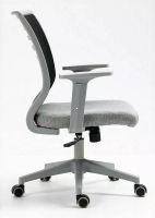 Kancelárska stolička Q-320, poťah: látka sivá/sieťovina čierna-ilustračný obrázok Kancelárska stolička Q-320, poťah: látka sivá/sieťovina čierna-ilustračný obrázok