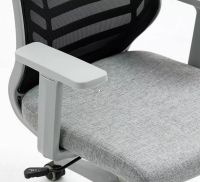 Kancelárska stolička Q-320, poťah: látka sivá/sieťovina čierna-ilustračný obrázok Kancelárska stolička Q-320, poťah: látka sivá/sieťovina čierna-ilustračný obrázok