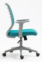 Kancelárska stolička Q-320, poťah: látka modrá/sieťovina modrá-ilustračný obrázok Kancelárska stolička Q-320, poťah: látka modrá/sieťovina modrá-ilustračný obrázok