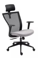 Kancel�rske kreslo Q-328H, po�ah: l�tka siv�/sie�ovina �ierna/podno�ka: �ierna - ilustra�n� obr�zok