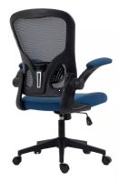 Kancelárska stolička Q-333, poťah: látka modrá/sieťovina sivá - ilustračný obrázok Kancelárska stolička Q-333, poťah: látka modrá/sieťovina sivá - ilustračný obrázok